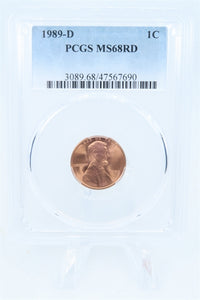 1989-D PCGS MS68RD Lincoln Memorial Cent Business Strike 1C