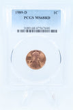 1989-D PCGS MS68RD Lincoln Memorial Cent Business Strike 1C