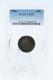 1856-P PCGS VF25 Liberty Seated Quarter Business Strike 25C
