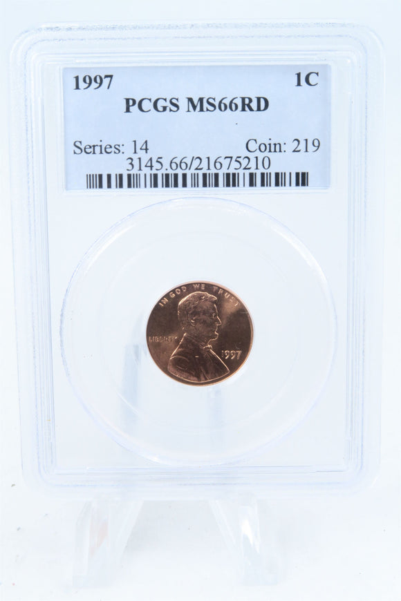 1997-P PCGS MS66RD Lincoln Memorial Cent Business Strike 1C