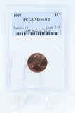 1997-P PCGS MS66RD Lincoln Memorial Cent Business Strike 1C