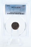 1854-P PCGS AU50 Arrows Liberty Seated Dime Business Strike 10C