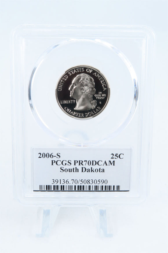 2006-S PCGS PR70DCAM South Dakota State Quarter Proof 25C