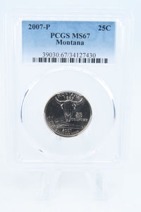 2007-P PCGS MS67 Montana State Quarter Business Strike 25C
