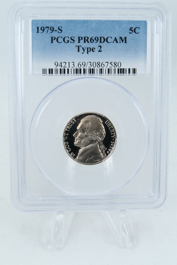 1979-S PCGS PR69DCAM Type 2 Jefferson Nickel Proof 5C