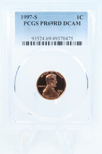 1997-S PCGS PR69DCAM Lincoln Memorial Cent Proof 1C