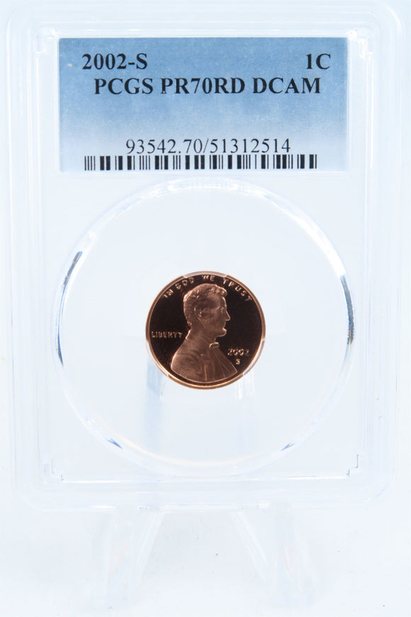 2002-S PCGS PR70DCAM Lincoln Memorial Cent Proof 1C