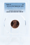 2002-S PCGS PR70DCAM Lincoln Memorial Cent Proof 1C