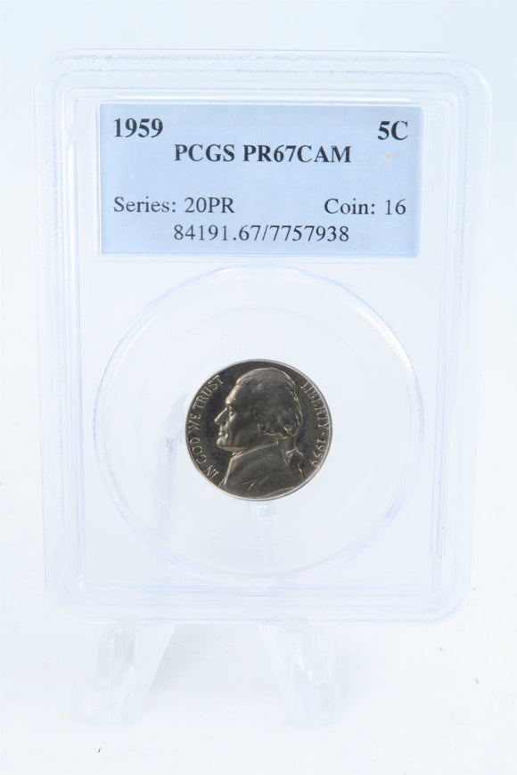 1959-P PCGS PR67CAM Jefferson Nickel Proof 5C