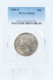 1949-S PCGS MS65 Franklin Half Dollar Business Strike 50C