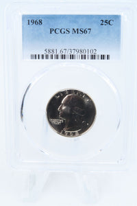 1968-P PCGS MS67 Washington Quarter Business Strike 25C