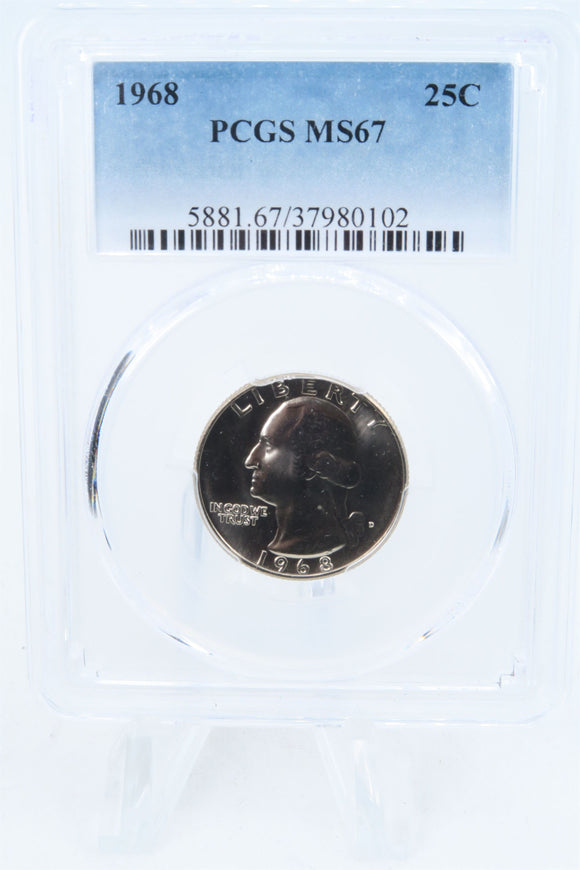 1968-P PCGS MS67 Washington Quarter Business Strike 25C
