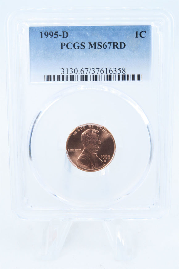 1995-D PCGS MS67RD Lincoln Memorial Cent Business Strike 1C