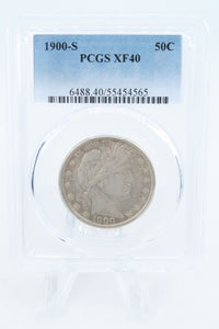 1900-S PCGS XF40 Barber Half Dollar Business Strike 50C