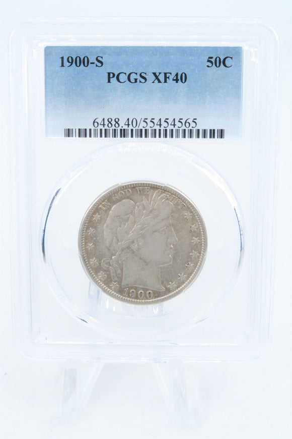 1900-S PCGS XF40 Barber Half Dollar Business Strike 50C