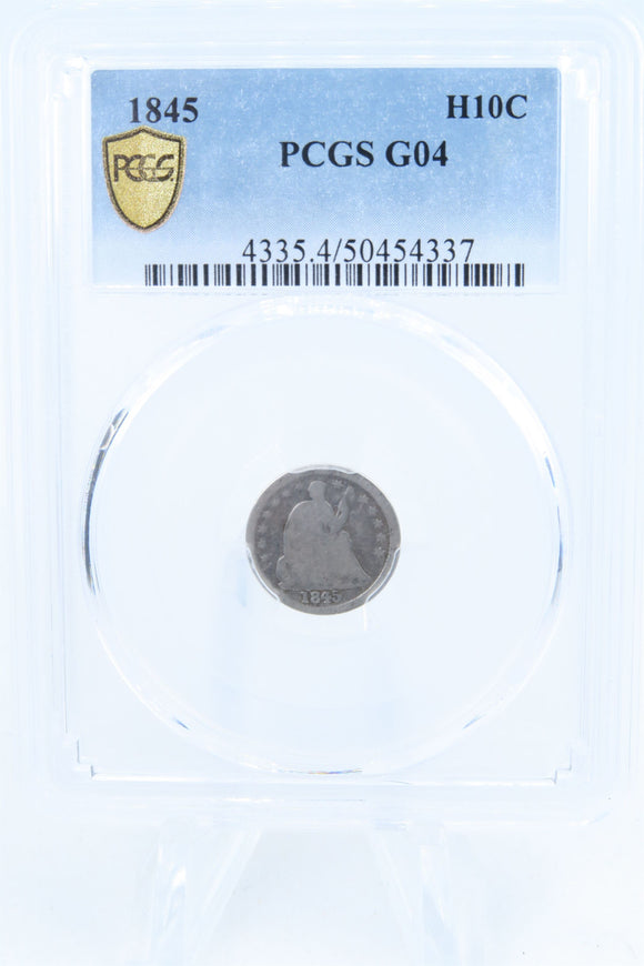 1845-P PCGS G04 Seated Liberty Half Dime Business Strike H10C