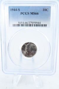 1944-S PCGS MS66 Mercury Dime Business Strike 10C
