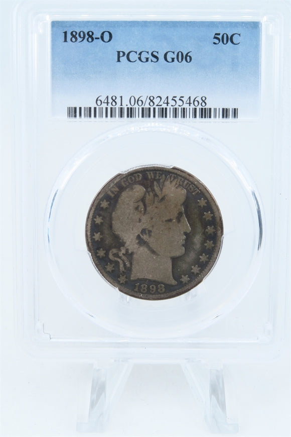 1898-O PCGS G06 Barber Half Dollar Business Strike 50C