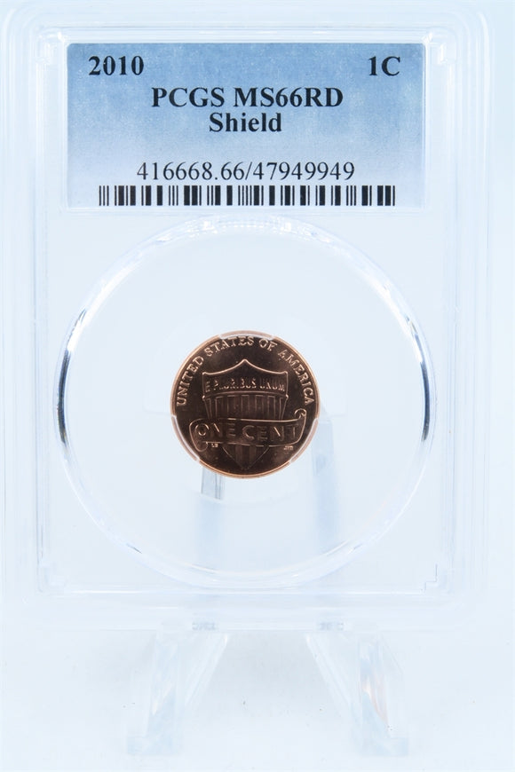 2010-P PCGS MS66RD Lincoln Shield Cent Business Strike 1C