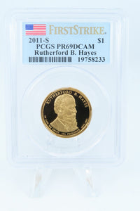 2011-S PCGS PR69DCAM Rutherford Hayes Presidential Dollar Proof