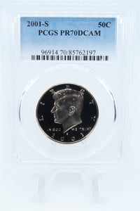 2001-S PCGS PR70DCAM Kennedy Half Dollar Proof 50C