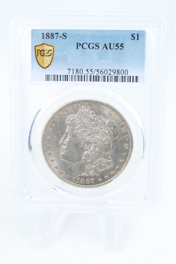 1887-S PCGS AU55 Morgan Dollar Business Strike