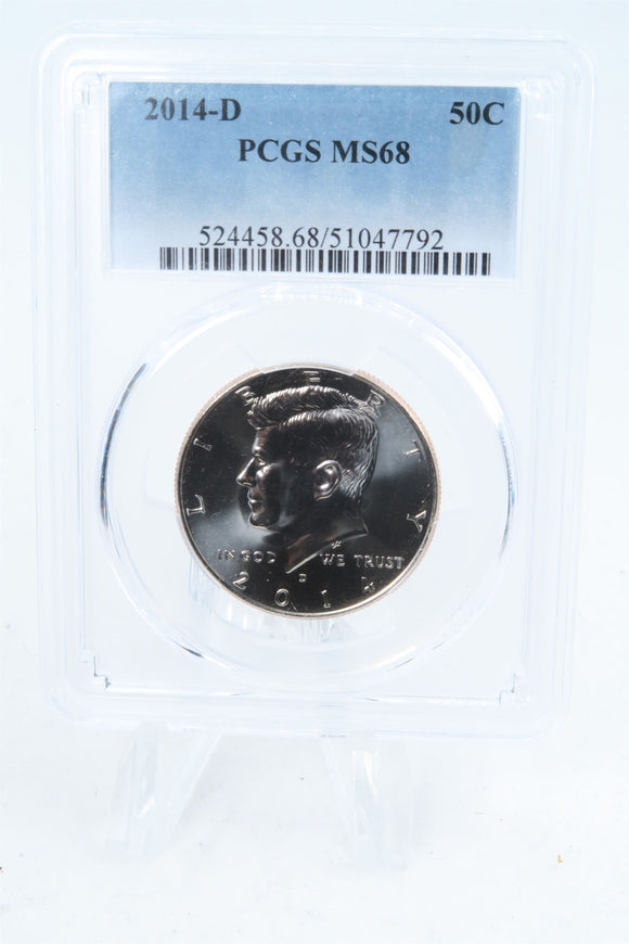 2014-D PCGS MS68 Kennedy Half Dollar Business Strike 50C