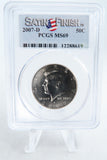2007-D PCGS SP69 Satin Finish Kennedy Half Dollar 50C