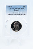1981-S PCGS PR69DCAM Type 1 Washington Quarter Proof 25C