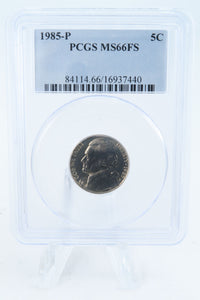 1985-P PCGS MS66FS Jefferson Nickel Full Steps Business Strike 5C