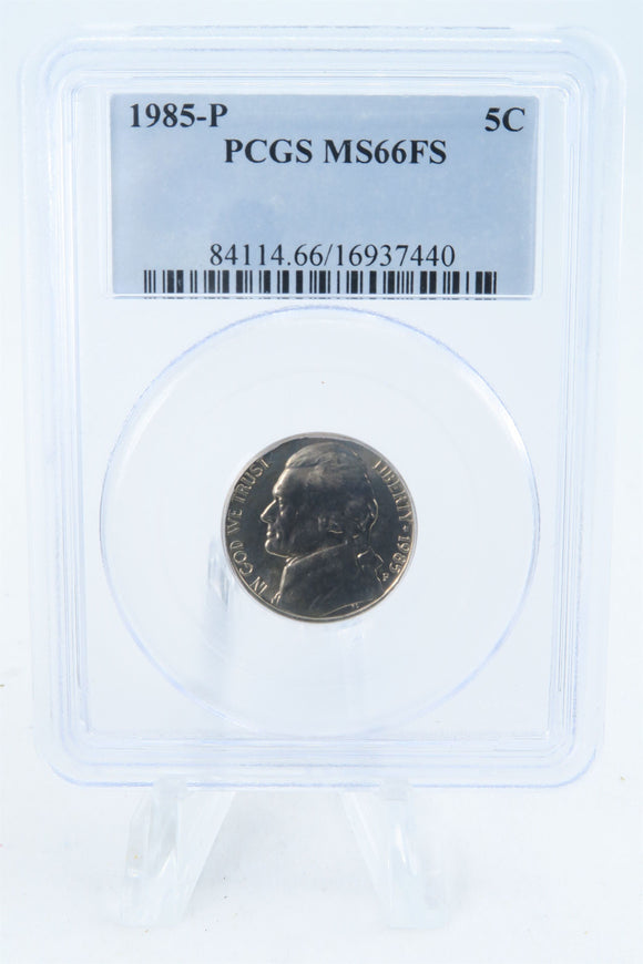1985-P PCGS MS66FS Jefferson Nickel Full Steps Business Strike 5C