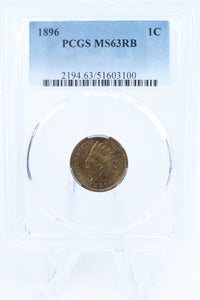 1896-P PCGS MS63RB Indian Cent Business Strike 1C