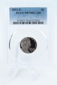 2012-S PCGS PR70DCAM Jefferson Nickel Proof 5C