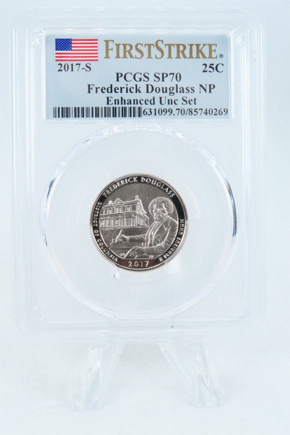 2017-S PCGS SP70 Enhanced Uncirculated Frederick Douglass NP Quarter 25C