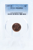 1997-D PCGS MS68RD Lincoln Memorial Cent Business Strike 1C
