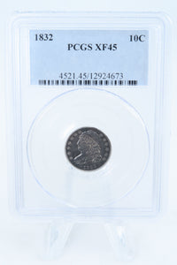 1832-P PCGS XF45 Capped Bust Dime Business Strike 10C