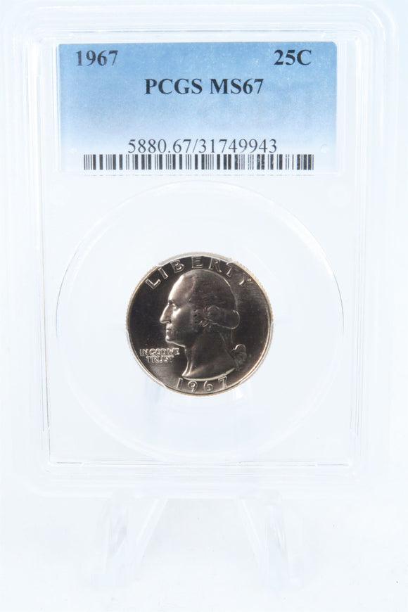 1967-P PCGS MS67 Washington Quarter Business Strike 25C