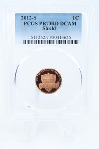 2012-S PCGS PR70DCAM Lincoln Shield Cent Proof 1C