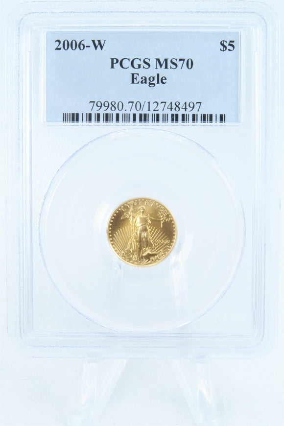 2006-W PCGS SP70 1/10th oz Burnished Gold Eagle Special Strike