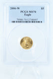 2006-W PCGS SP70 1/10th oz Burnished Gold Eagle Special Strike