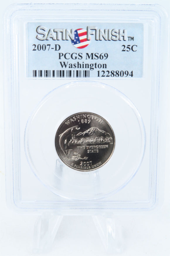 2007-D PCGS SP69 Washington Satin Finish State Quarter 25C