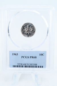 1963-P PCGS PR68 Roosevelt Dime Proof 10C