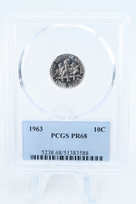1963-P PCGS PR68 Roosevelt Dime Proof 10C