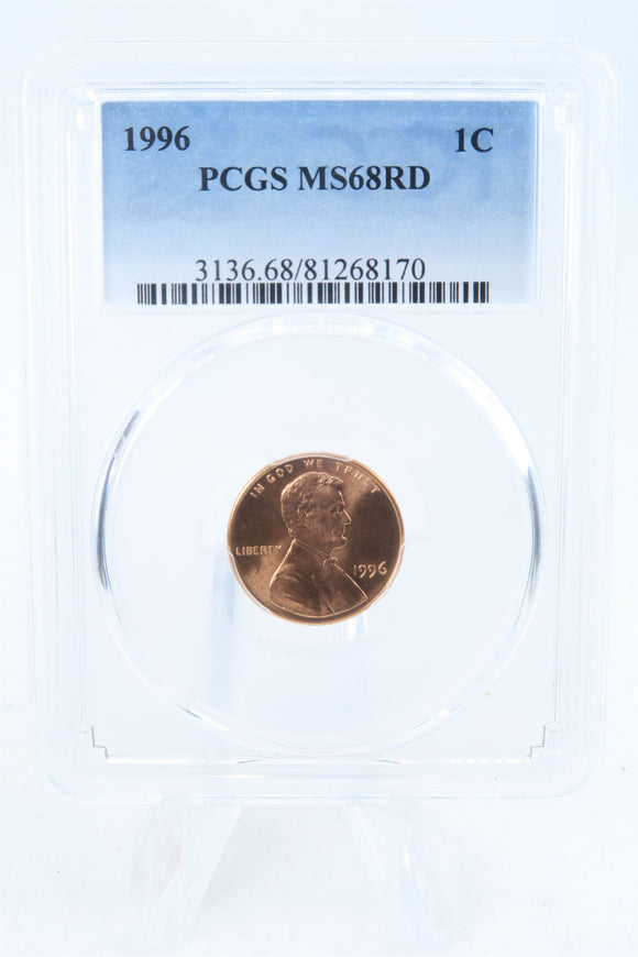 1996-P PCGS MS68RD Lincoln Memorial Cent Business Strike 1C