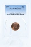 1996-P PCGS MS68RD Lincoln Memorial Cent Business Strike 1C