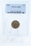 1862-P PCGS AU58 Indian Cent Business Strike 1C