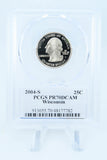 2004-S PCGS PR70DCAM Wisconsin State Quarter Proof 25C