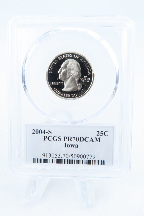 2004-S PCGS PR70DCAM Iowa State Quarter Proof 25C
