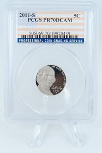 2011-S PCGS PR70DCAM Jefferson Nickel Proof 5C