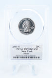 2001-S PCGS PR70DCAM Silver New York State Quarter Proof 25C